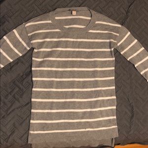 Arizona jean co. Gray and white striped sweater